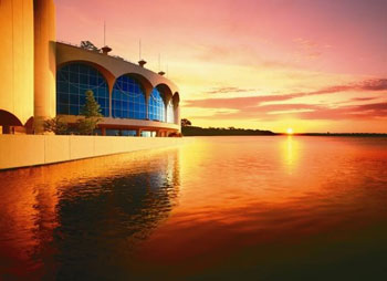 Monona Terrace at sunset